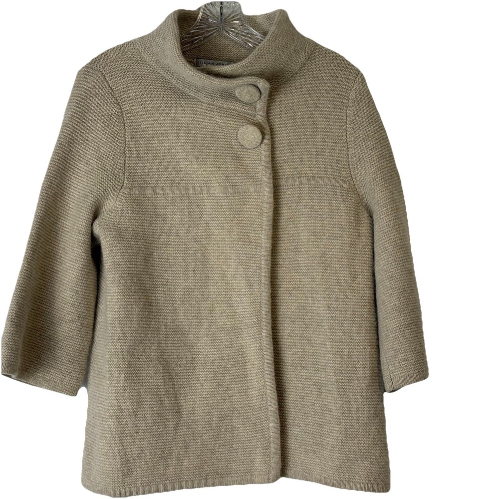Jillian Jones Womens Sweater Cardigan Sz L Lambs Wool‎ Angora Capsule Lagenlook